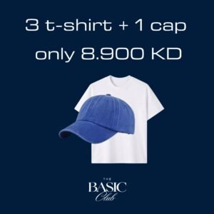 3 t-shirt + 1 cap only 8.900 KD